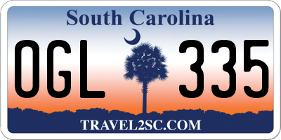 SC license plate OGL335
