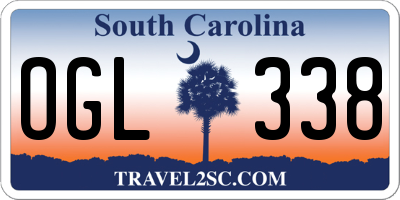 SC license plate OGL338