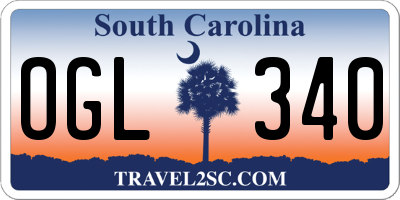 SC license plate OGL340