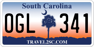 SC license plate OGL341