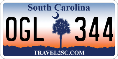 SC license plate OGL344
