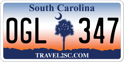 SC license plate OGL347