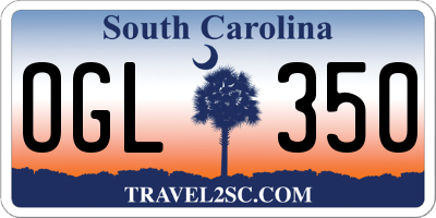 SC license plate OGL350