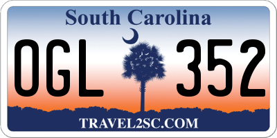 SC license plate OGL352