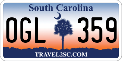 SC license plate OGL359
