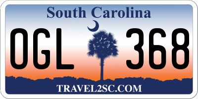 SC license plate OGL368