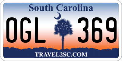SC license plate OGL369