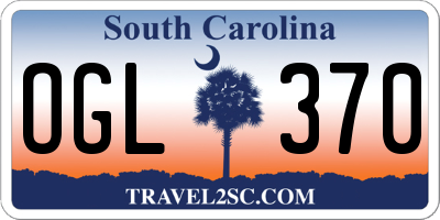 SC license plate OGL370