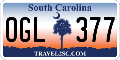 SC license plate OGL377