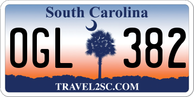SC license plate OGL382