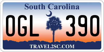 SC license plate OGL390