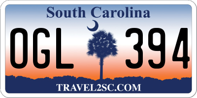 SC license plate OGL394