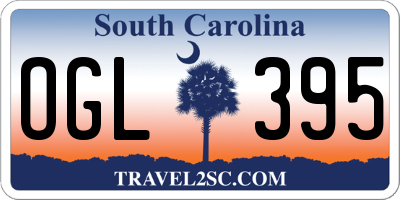 SC license plate OGL395