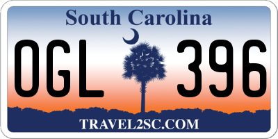 SC license plate OGL396