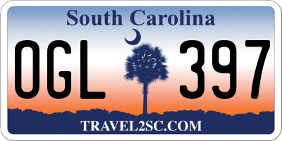 SC license plate OGL397