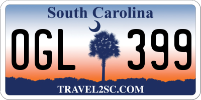 SC license plate OGL399