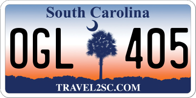 SC license plate OGL405