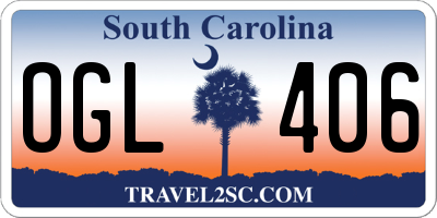 SC license plate OGL406