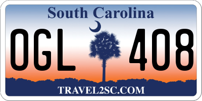 SC license plate OGL408
