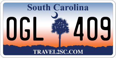 SC license plate OGL409
