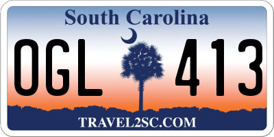 SC license plate OGL413