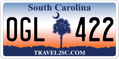 SC license plate OGL422