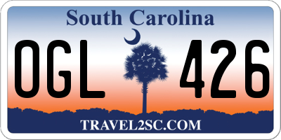 SC license plate OGL426