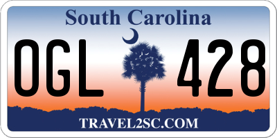 SC license plate OGL428