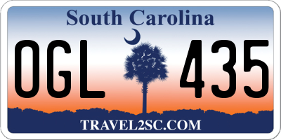 SC license plate OGL435