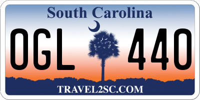 SC license plate OGL440