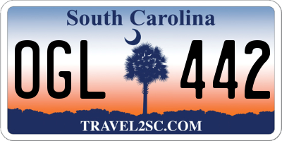 SC license plate OGL442