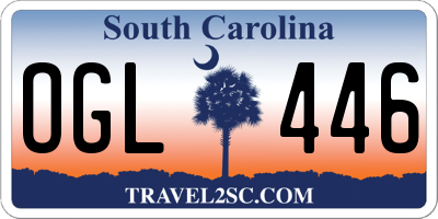 SC license plate OGL446