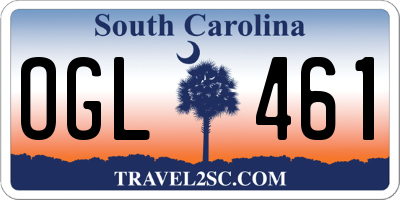 SC license plate OGL461