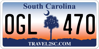 SC license plate OGL470