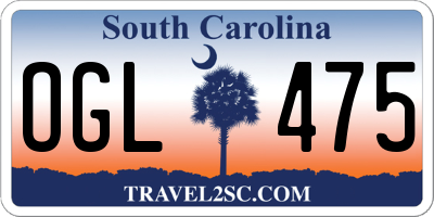 SC license plate OGL475