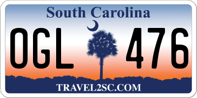 SC license plate OGL476