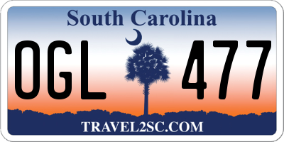 SC license plate OGL477