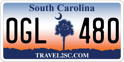SC license plate OGL480