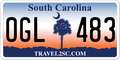 SC license plate OGL483