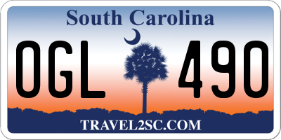 SC license plate OGL490
