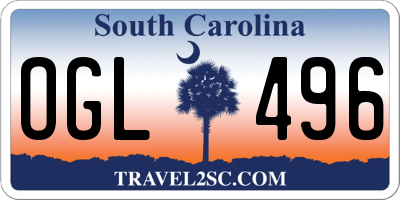SC license plate OGL496