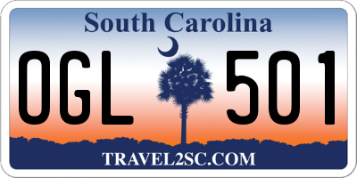 SC license plate OGL501