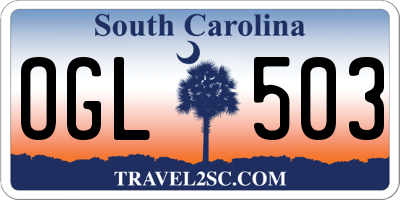 SC license plate OGL503