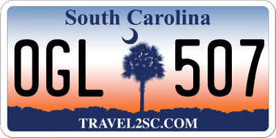 SC license plate OGL507