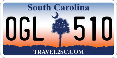 SC license plate OGL510
