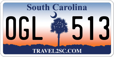 SC license plate OGL513