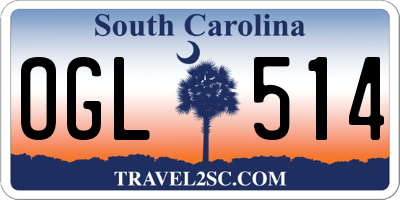SC license plate OGL514