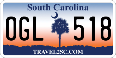 SC license plate OGL518