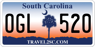 SC license plate OGL520