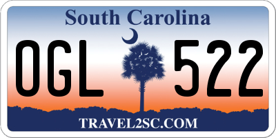 SC license plate OGL522